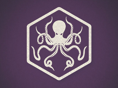 Octopus talismans blue icon octagon octopus outline sailing
