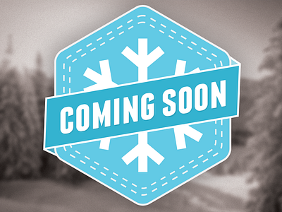 Coming Soon agency badge blue brand concept hexagon ribbon