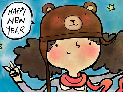 Happy New Year fun happy ilustration newyear