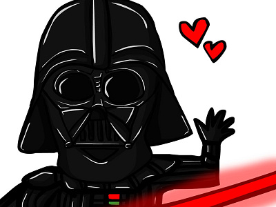 Darth Vader in love darthvader design film fun ilustration starwars