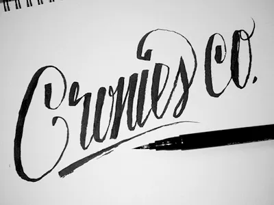 Brush Pen First Attempt brush drawn hand lettering pen type