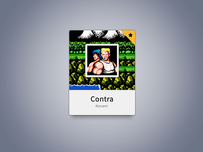 Mini Profile: Contra card freebie profile psd rebound retro ui widget