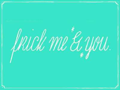 Some type frick retro script teal type typography