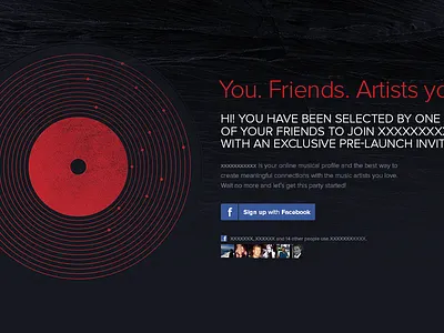 Landing page for lucky guests cosmic illustration landing music proxima nova space texture