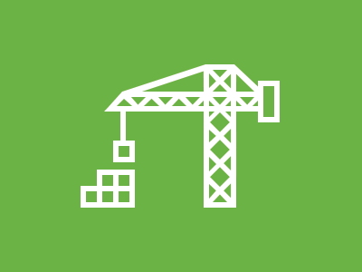 Building building construction crane icon