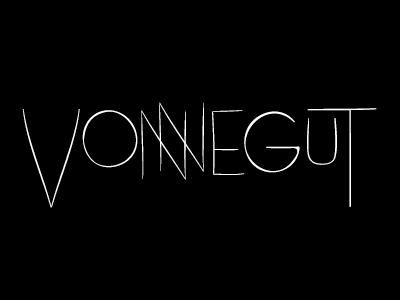 Kurt Vonnegut black handwritten handwritten hoosier indiana kurt vonnegut logo type treatment white writer