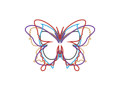 Diversifly Logo Revised branding butterflies butterfly colorful diversity logo