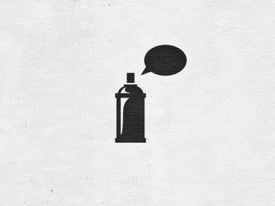 Spraycan icon logo mark pictogram