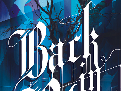 Back in Black dark gothic type raven tree