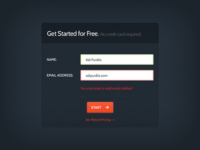 Form form modern simple validation