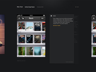 It's alive! My new portfolio page cards css3 html5 interaction design interface launched navigation portfolio ui videos web website