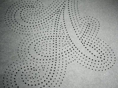 The Alphabet Project – 'A' cardboard cut out hilka riba holes letter letter a paper pierced punched script typo typography