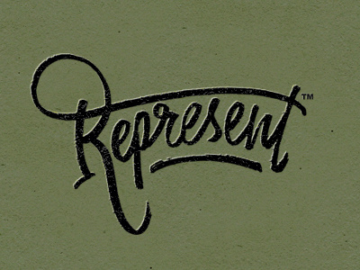 Represent custom draft handmade lettering logo sketch writing