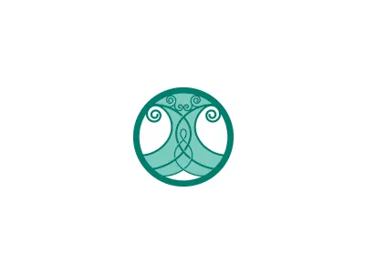logo for yoga co v3 circle exercise knot line self spiral tree yoga