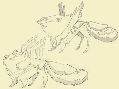 Dribb Arcticfox character design concept art