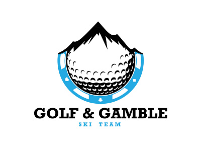 Golf & Gamble Logo gamble golf logo poker ski sport logo