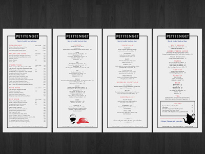Petitenget restaurant art direction branding graphic design