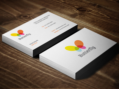 Butterfly Business cards blue business butterfly cards creative envelops green letterhead orange red stationery
