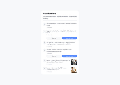 Notifications Modal - Light Mode design ui ui design ux ux design