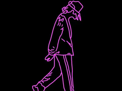 Michael Jackson Moonwalk Rotoscope graphic design illustration rotoscope vector