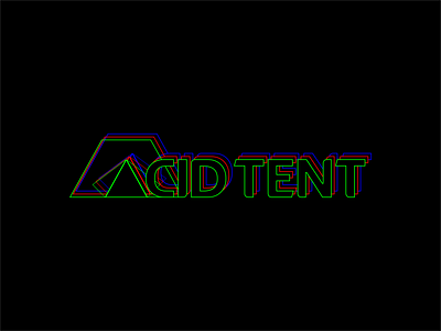 Acid Tent Logo for VR Venue branding design graphic design illustration logo vector