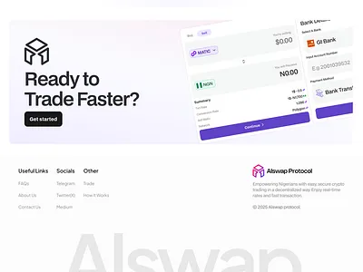 Alswap Footer For Landing Page