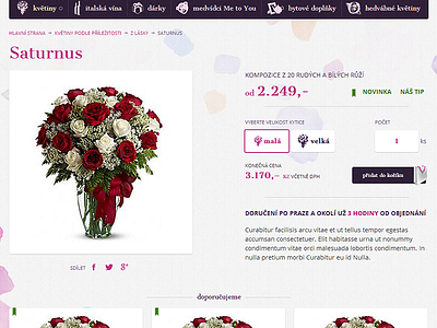 Cityflora / Product detail cityflora delivery detail ecommerce flower webdevel website