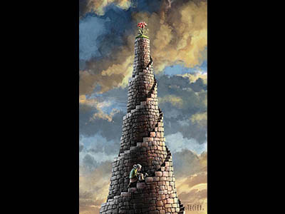 Tower Of Mabel effort flower granny patience sky stairs