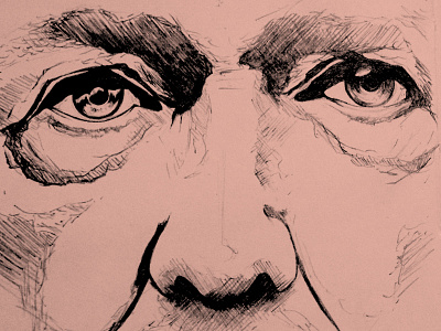 '13 Sketchbook Week #1 eyes face moleskine pencil sketch sketchbook