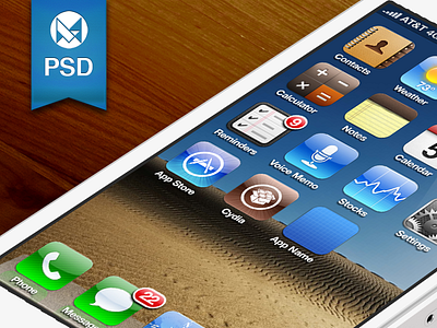 iPhone 5 Icon Export Template app freebie icon ios psd rebound template ui