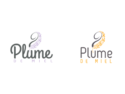 Logo : Plume de miel feather honey logo miel oriental plume