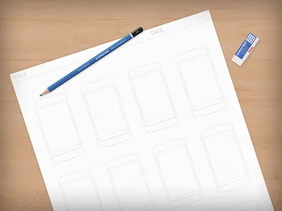 A4 PDF Screen Flow Sketch Template android screen flow sketch