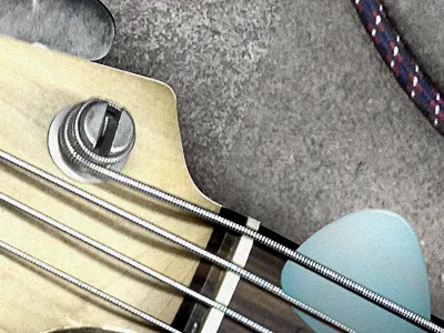 Garage Rock band bass cement cord garage pick rock