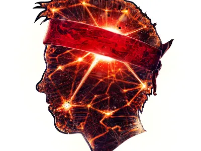 Bobby Green Logo + FX album bandana dj head logo music silhouette simple