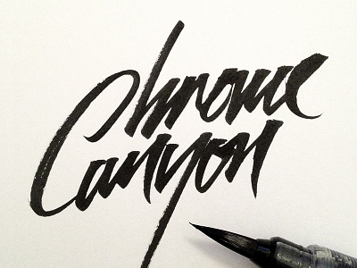 Chrome Canyon branding brush brush pen calligraphy hand drawn hand lettering identity lettering logo logotype michael spitz michaelspitz music pentel script