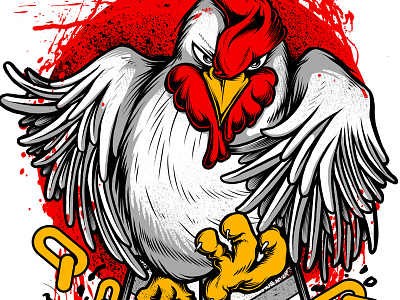 Kukuak Balenggek artwork chicken design drawing illustration tshirt