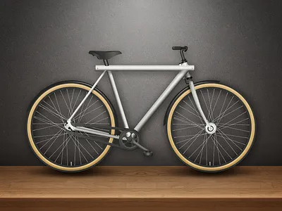Vanmoof 3 Basic Diamond Frame @2x bicycle bike illustration less minimal sunbzy vanmoof wheels wood