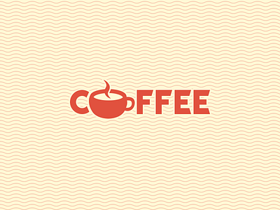 Hot Cup of Coffee coffee logo orange typography yellow