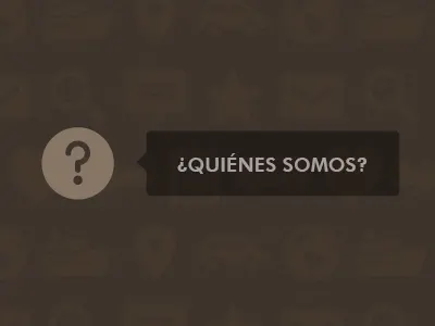Quiénes somos? button question quienes somos team tooltip