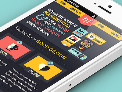Personal Portfolio iOS view app design iphone portfolio ui