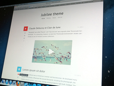 Jubilee theme - Tumblr blog blog light minimal minimalistic simple theme tumblr