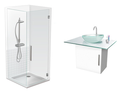 Bathroom Interior bathroom glass shower sink