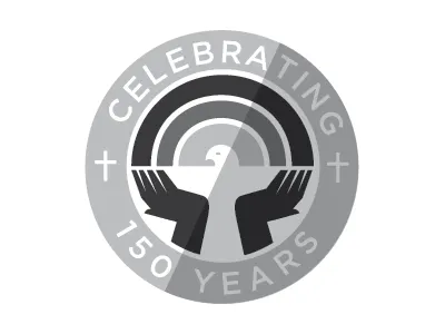 Logo Concept for a Church badge church dove hands icon logo rainbow religious