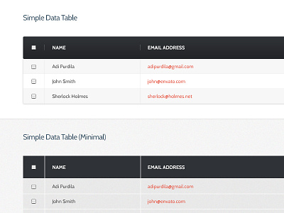 Tables business simple table