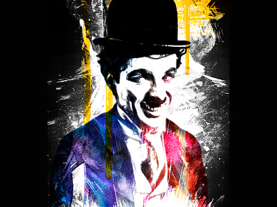 charlie chaplin art digital drawing illustration illustrator movies music painting pastels portrait poster print quote retro wallpaper