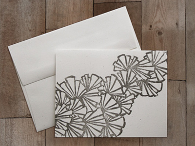 Shells Greeting Card block print card doodle greeting greeting card hand stamped lettersketch shells