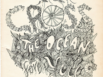 I'd cross the ocean for you ink love pencil poem sketch typography