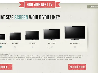 Retro Guided Selling Template grunge khaki red retro ribbons tan vintage