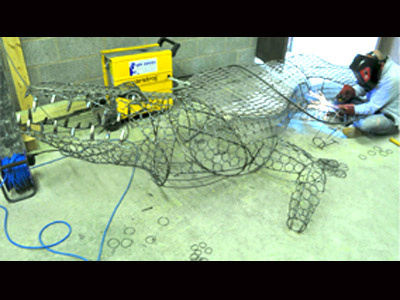 Crocodile Sculpture Making It crocodile metal welding