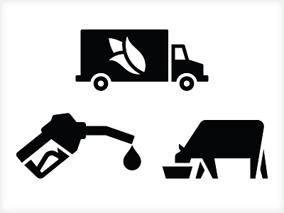 Icon Do That. cow gas iconography illustration truck vonster